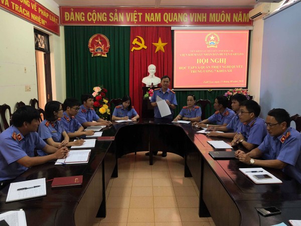 Đảng bộ VKSND huyện Ea H’Leo tổ chức quán triệt, học tập Nghị quyết Trung ương 7 Khóa XII