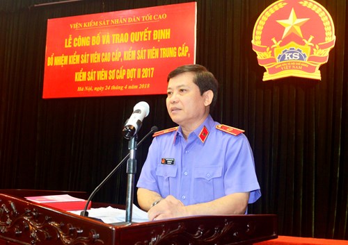 Chủ tịch Hội đồng tuyển chọn Kiểm sát viên VKSND tối cao là ông Lê Minh Trí