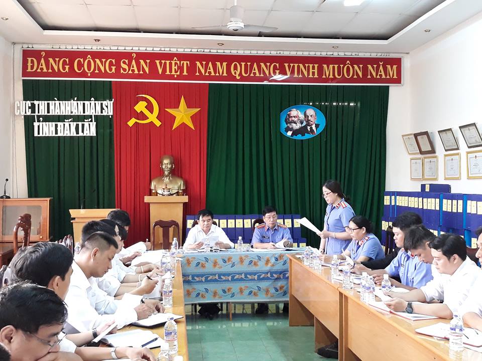 Trực tiếp Kiểm sát việc tuân theo pháp luật tại Cục Thi hành án dân sự tỉnh Đắk Lắk
