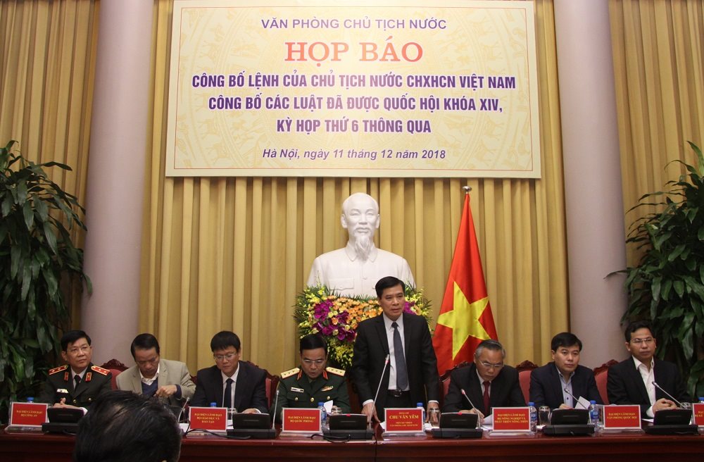 Văn phòng Chủ tịch nước họp báo công bố 9 Luật mới được thông qua