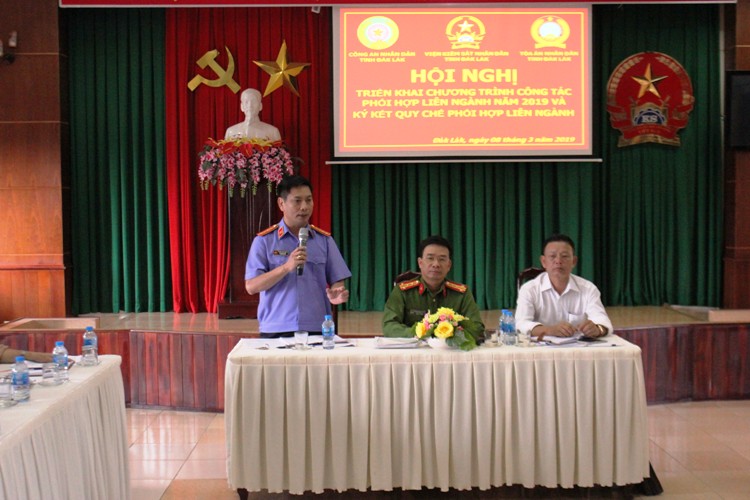Liên ngành Công an - VKSND - TAND tỉnh triển khai công tác phối hợp năm 2019