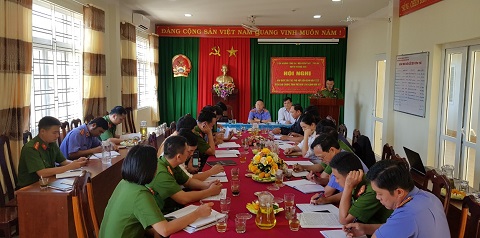 Công bố Quyết định và Kế hoạch kiểm sát án treo, cải tạo không giam giữ tại UBND xã Krông Na.