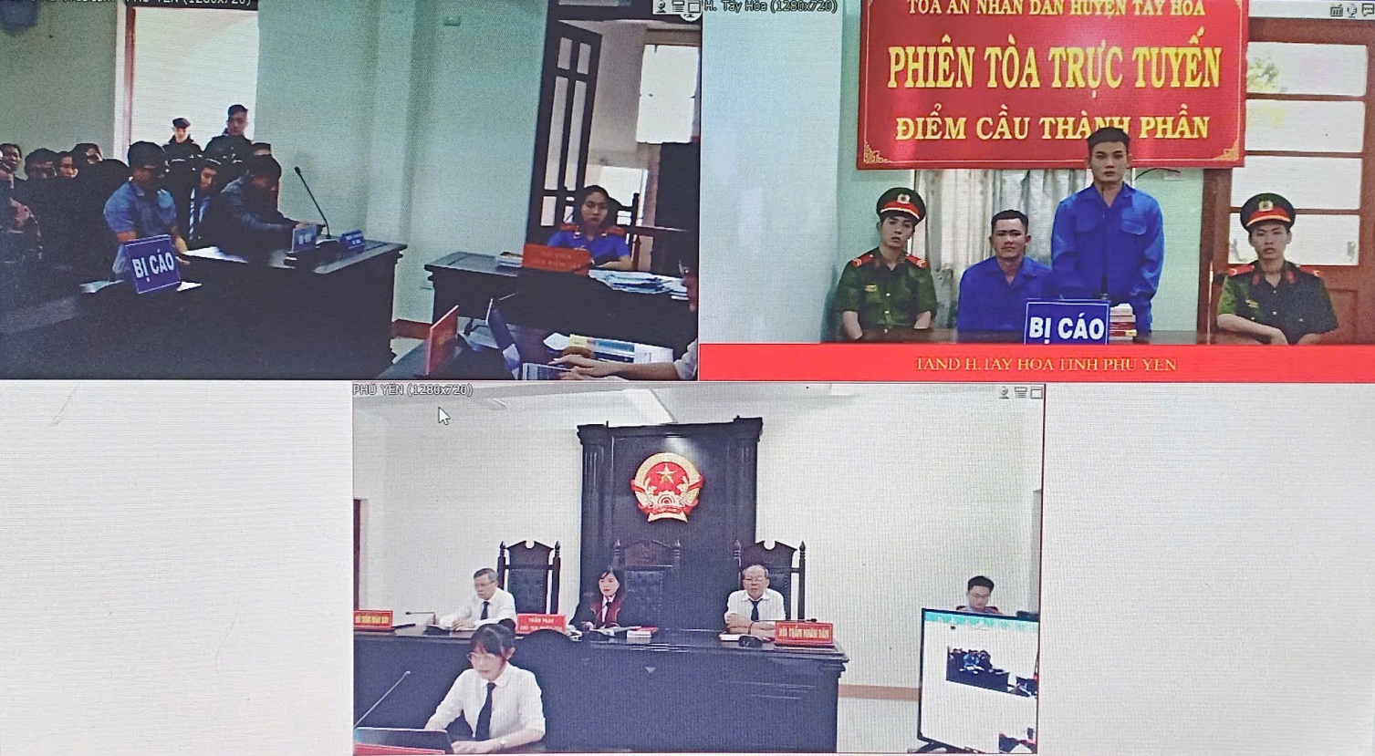 VKSND huyện Tây Hòa phối hợp TAND cùng cấp tổ chức phiên tòa hình sự trực tuyến, có số hoá hồ sơ, công bố tài liệu, chứng cứ bằng hình ảnh