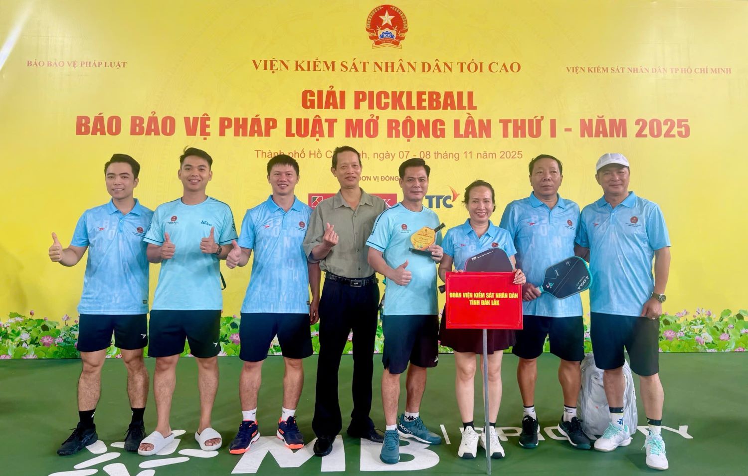 VKSND tỉnh Đắk Lắk tham dự Giải Pickleball Báo Bảo vệ pháp luật mở rộng lần thứ I năm 2025 đạt giải ba nội dung đơn nam