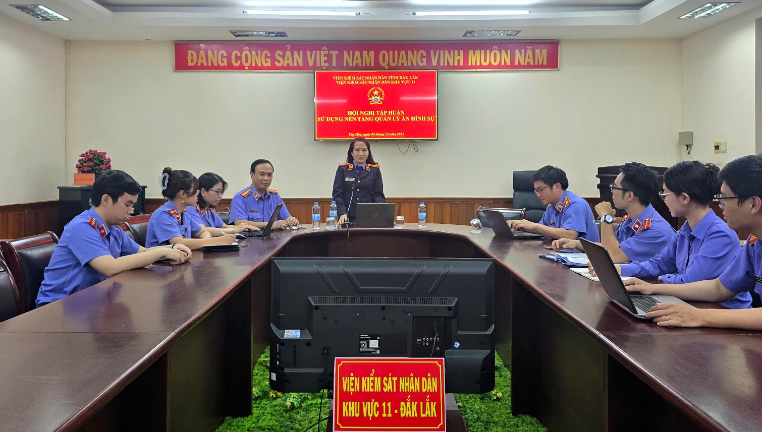 VKSND khu vực 11, tỉnh Đắk Lắk: Tổ chức Hội nghị tập huấn sử dụng nền tảng quản lý án hình sự