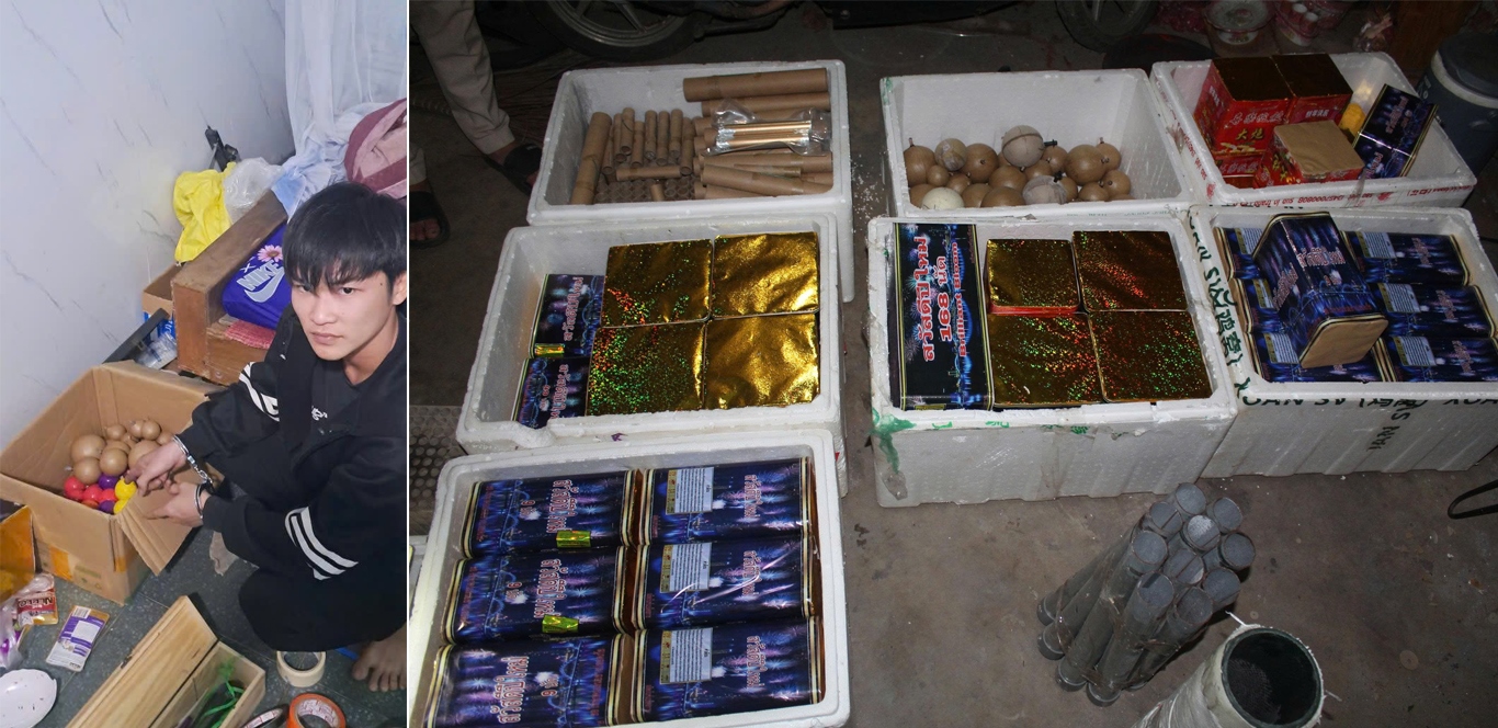 Phê chuẩn khởi tố đối tượng sản xuất 178,98kg pháo nổ